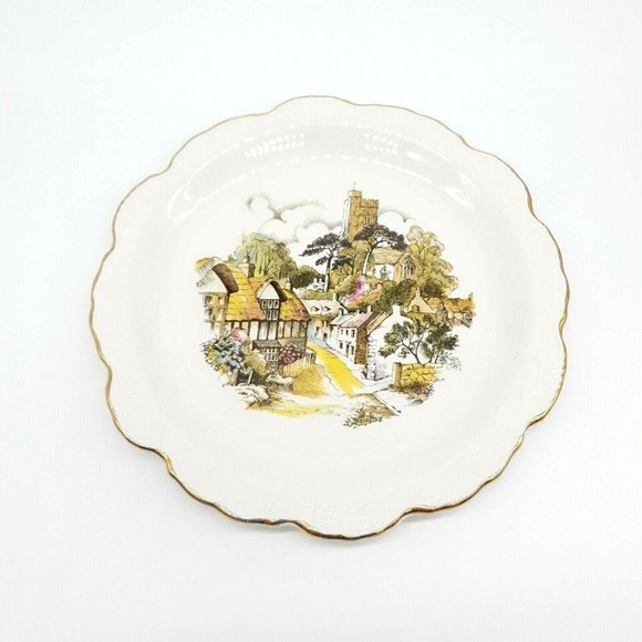 James Kent Old Foley Plate Collection Village Town 11 Staffordshire England 8.5" - Picture 7 of 9